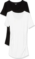 Maternity Short-Sleeve Rouched Scoopneck T-Shirt for Women