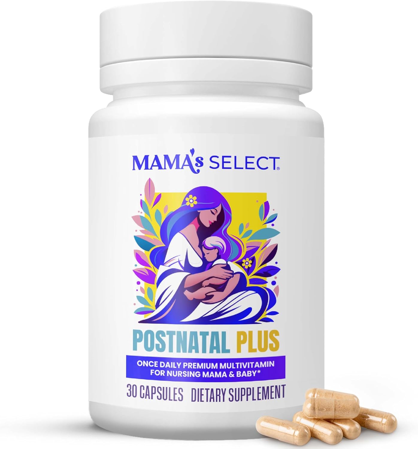 Postnatal Vitamins for Hair Recovery, Milk Supply & Wellness