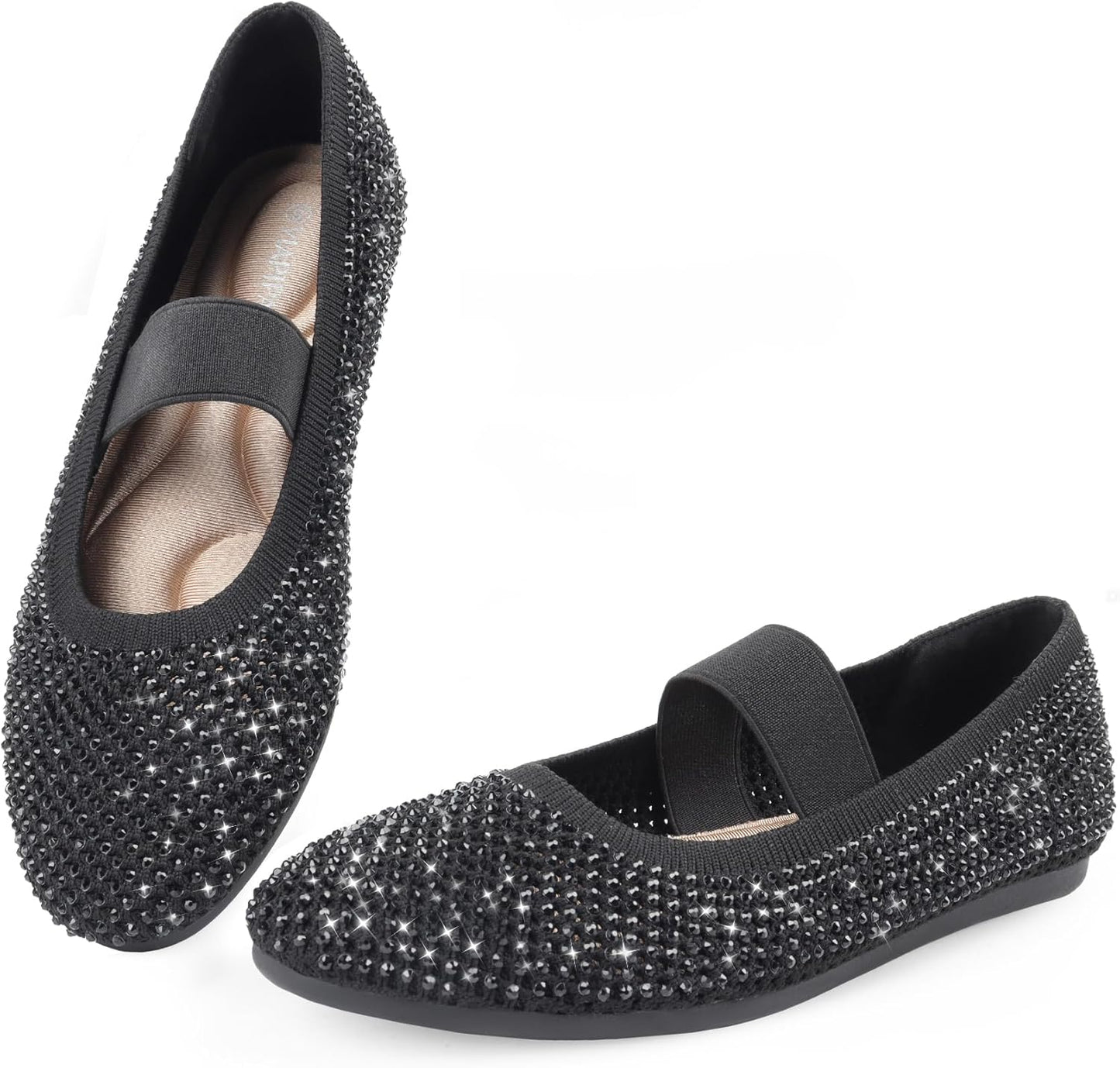 Rhinestone Ballet Flats for Women - Comfortable and Stylish