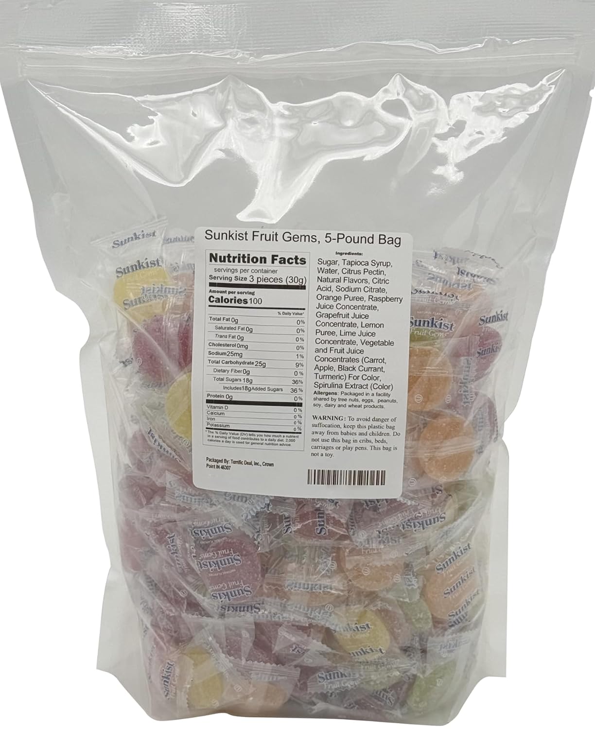 Sunkist Fruit Gems 5-Pound Bag of Deliciously Juicy Treats
