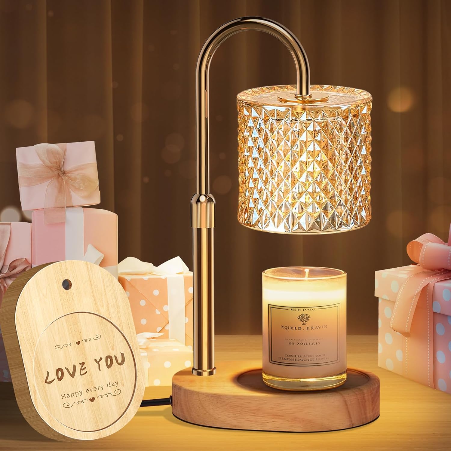 Candle Warmer Lamp with Timer & Dimmable for Home Decor