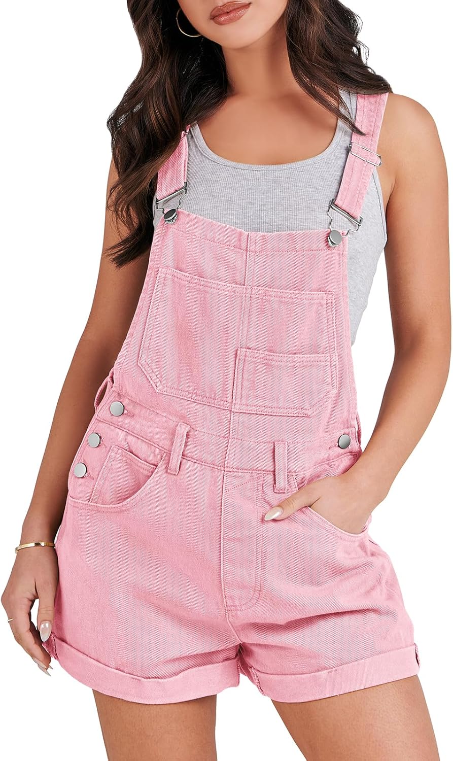 Stylish Women's Denim Shorts Overalls for Casual Summer Wear
