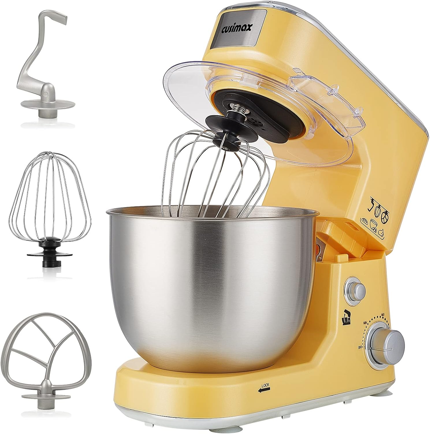 CUSIMAX Stand Mixer with 5-QT Bowl for Effortless Baking