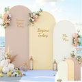 Arch Backdrop Cover Set of 3 Cream Champagne Nude - Layered Spandex