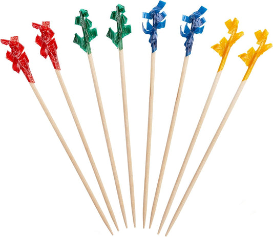 1000 Assorted Frill Picks - Cocktail & Food Toothpicks