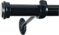 Decopolitan 36-72 Black Espresso Curtain Rod: Stylish End Cap Design