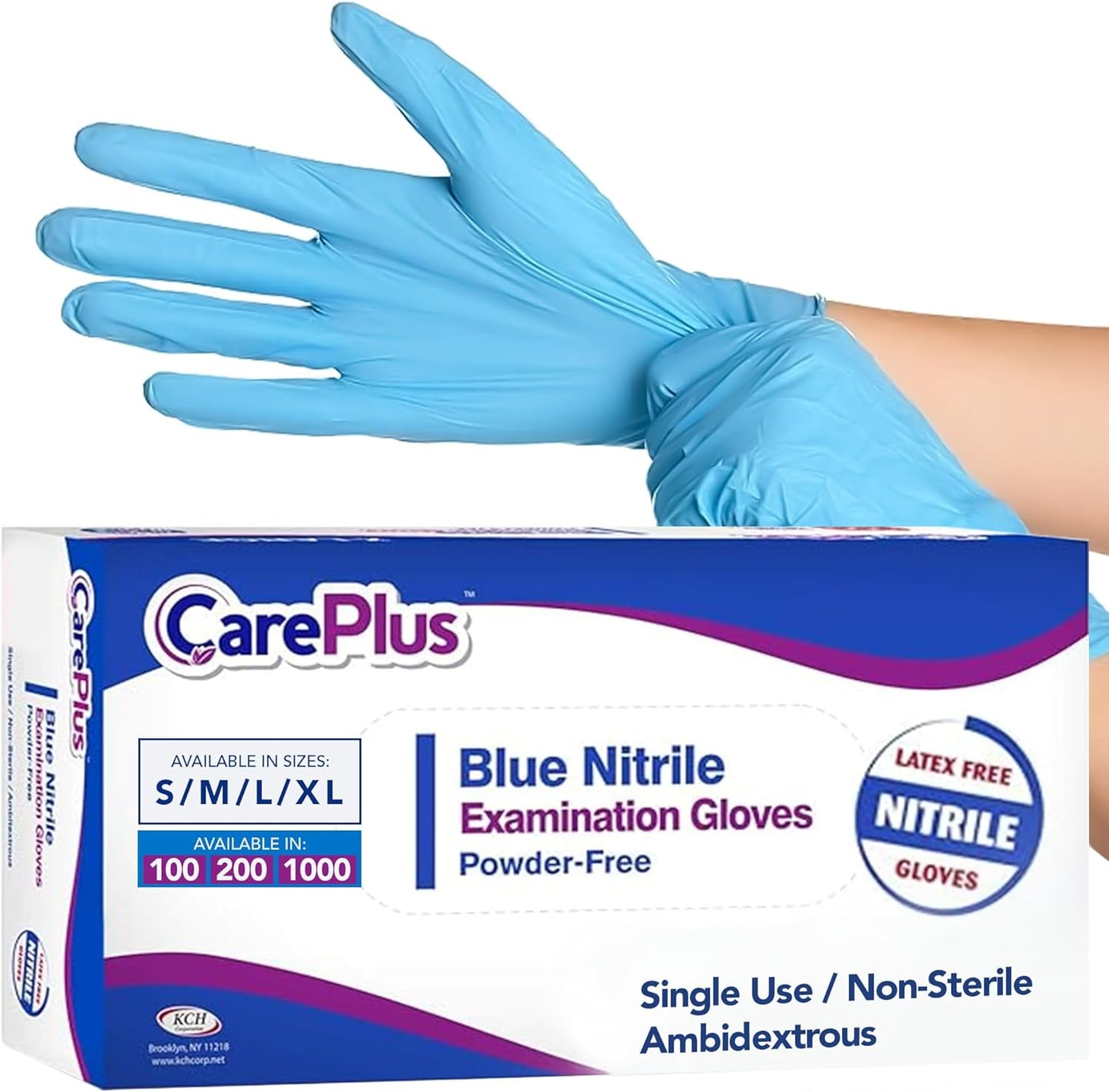 CARE PLUS Nitrile Gloves for Medical Use - Powder & Latex-Free
