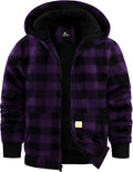 Boys Flannel Jacket Sherpa Lined Hoodie - Warm Winter Coat LIGHTING