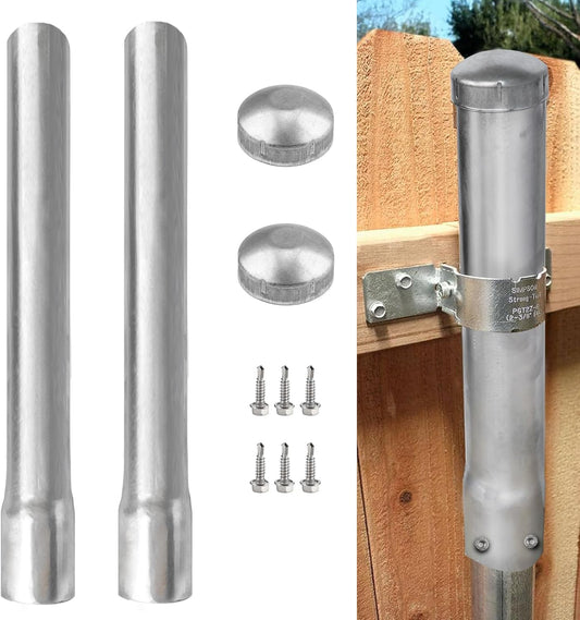 2-3/8in OD Metal Post Extender for 24in Fence Height Increase