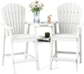 Tall Adirondack Chair Set of 2 - All-Weather HDPE Bar Height Comfort