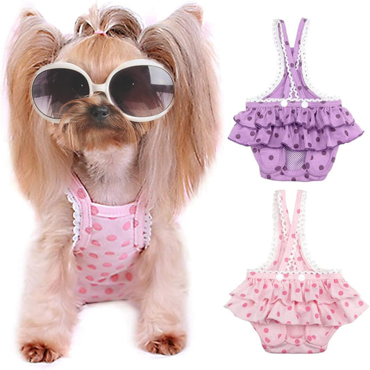 Comfortable Washable Dog Diapers - For Small Female Dogs in Heat