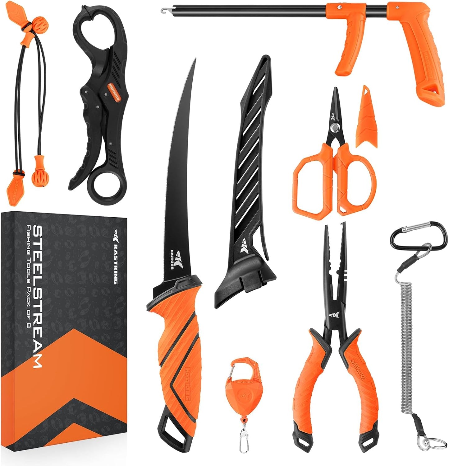 KastKing SteelStream 8pc Fishing Tool Kit for Every Angler