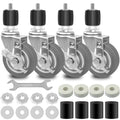 4 Inches Prep Table Wheels Expanding Stem Caster Set of 4 - Heavy Duty