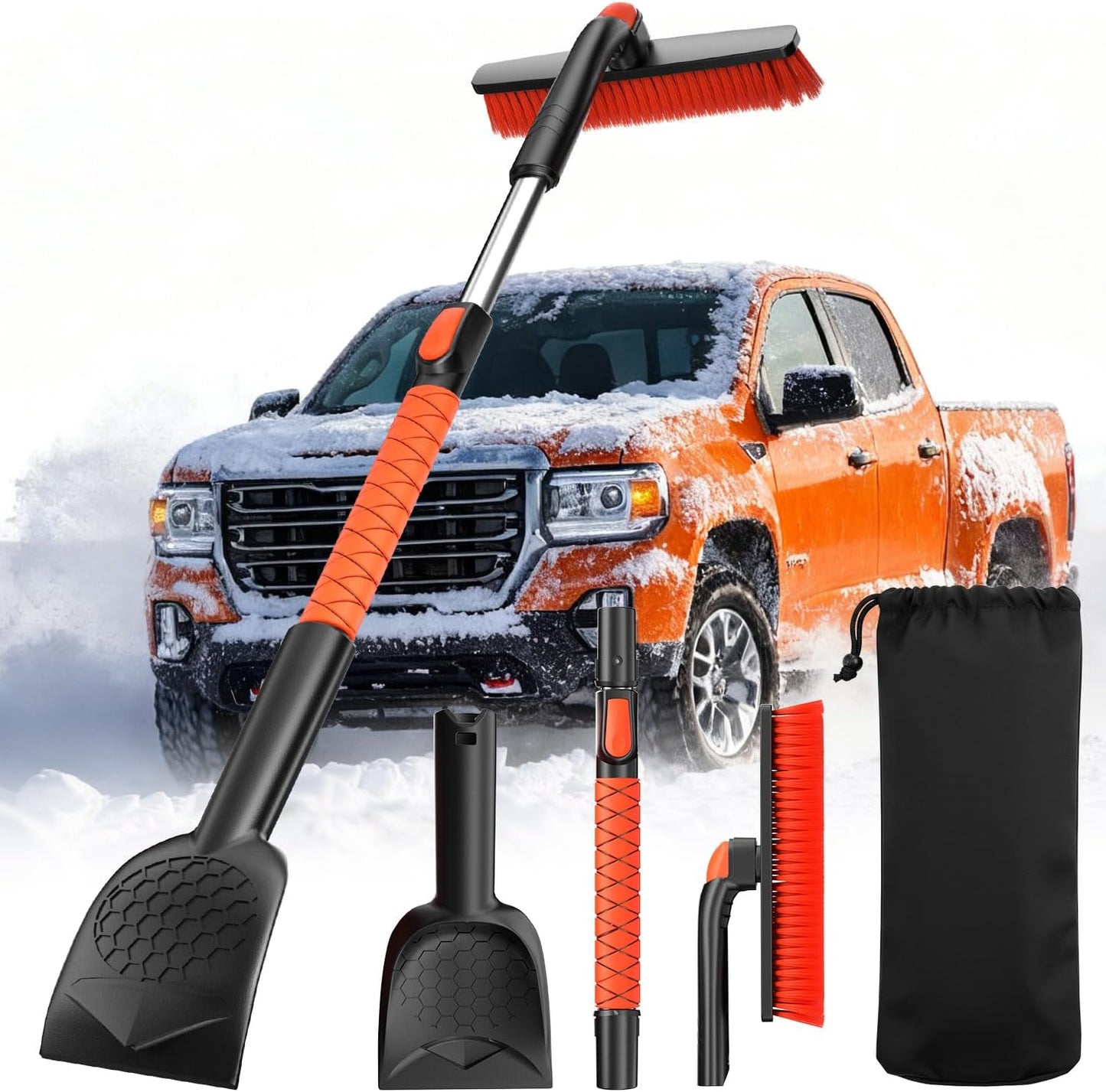 2025 Upgrade Extendable Car Windshield Ice Scraper and Snow Brush