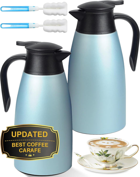 70 OZ Updated Thermal Coffee Carafe for Hot Liquid - 2 PCS Set