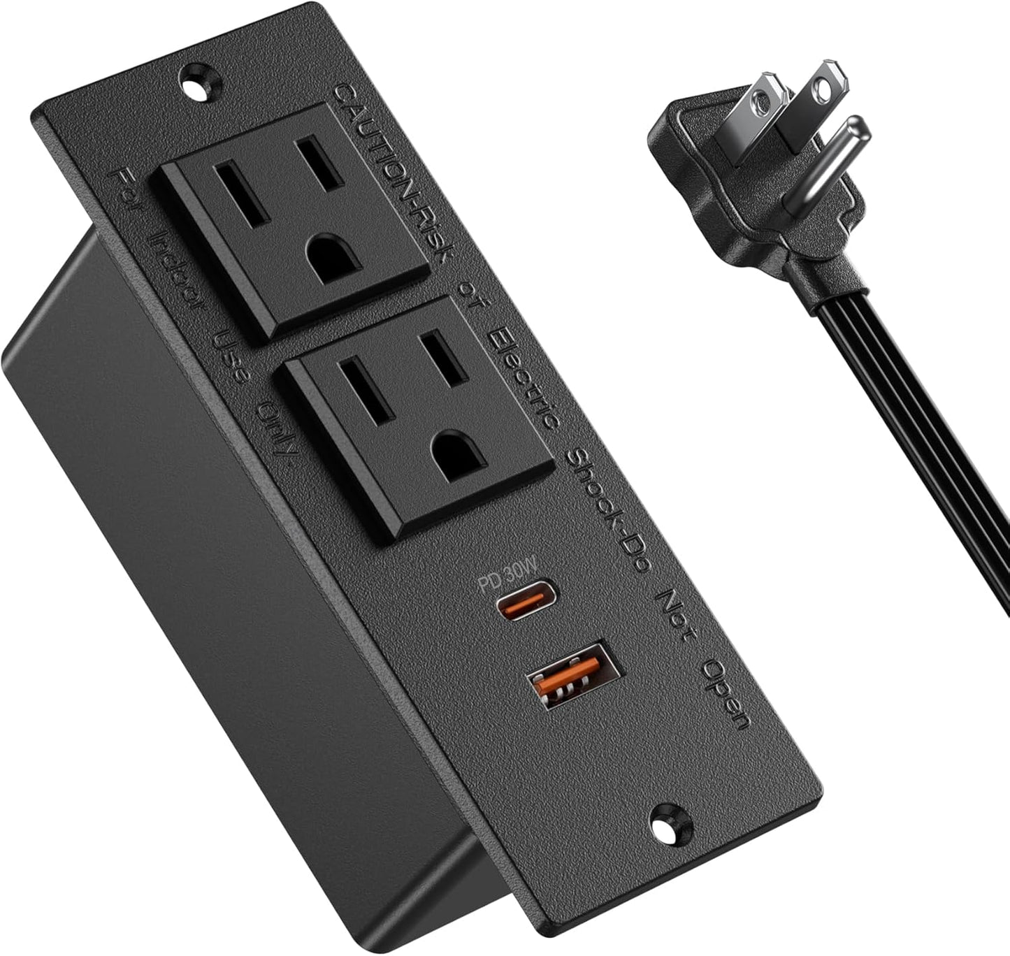 Ultra Fast Charging Recessed Power Strip by Jgstkcity
