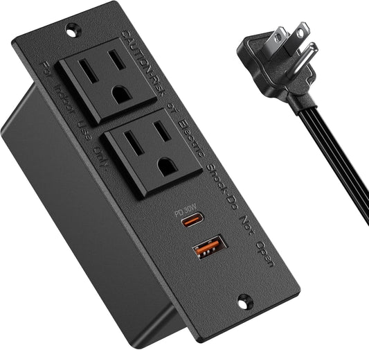 Ultra Fast Charging Recessed Power Strip by Jgstkcity