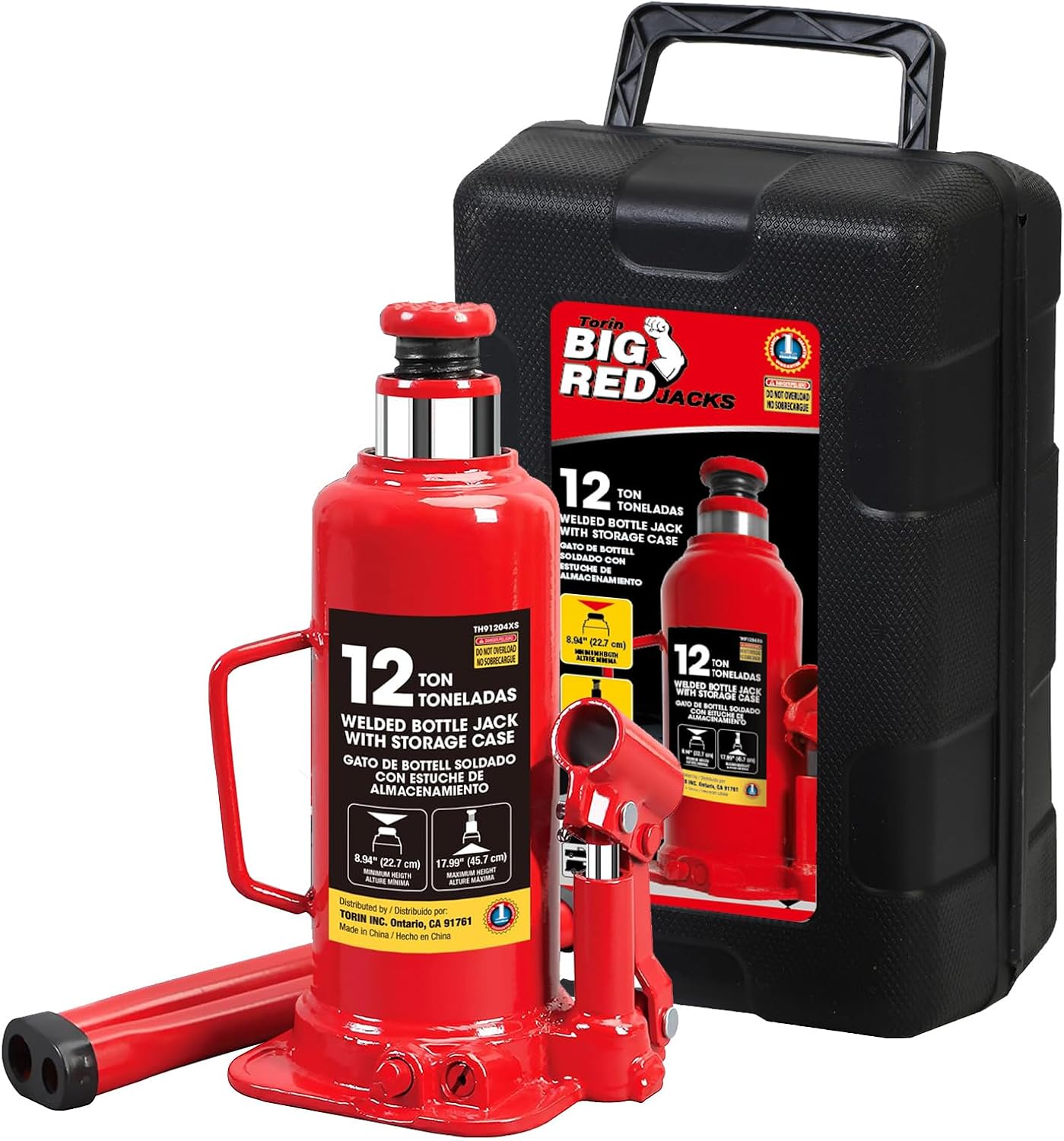 BIG RED T91213-1 Hydraulic Bottle Jack for Heavy Lifting Needs