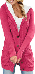 Women's Fleece Hooded Cardigan by Sidefeel for Cozy Winter Look