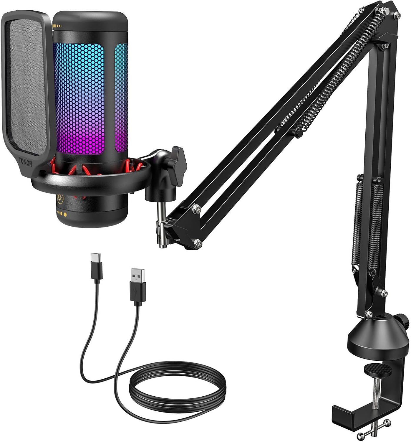 TONOR RGB Gaming Mic Set - Ultimate Streaming Boost!