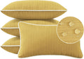 Yellow Brown Outdoor Water Repellent Throw Pillows Set of 4 - 20in x