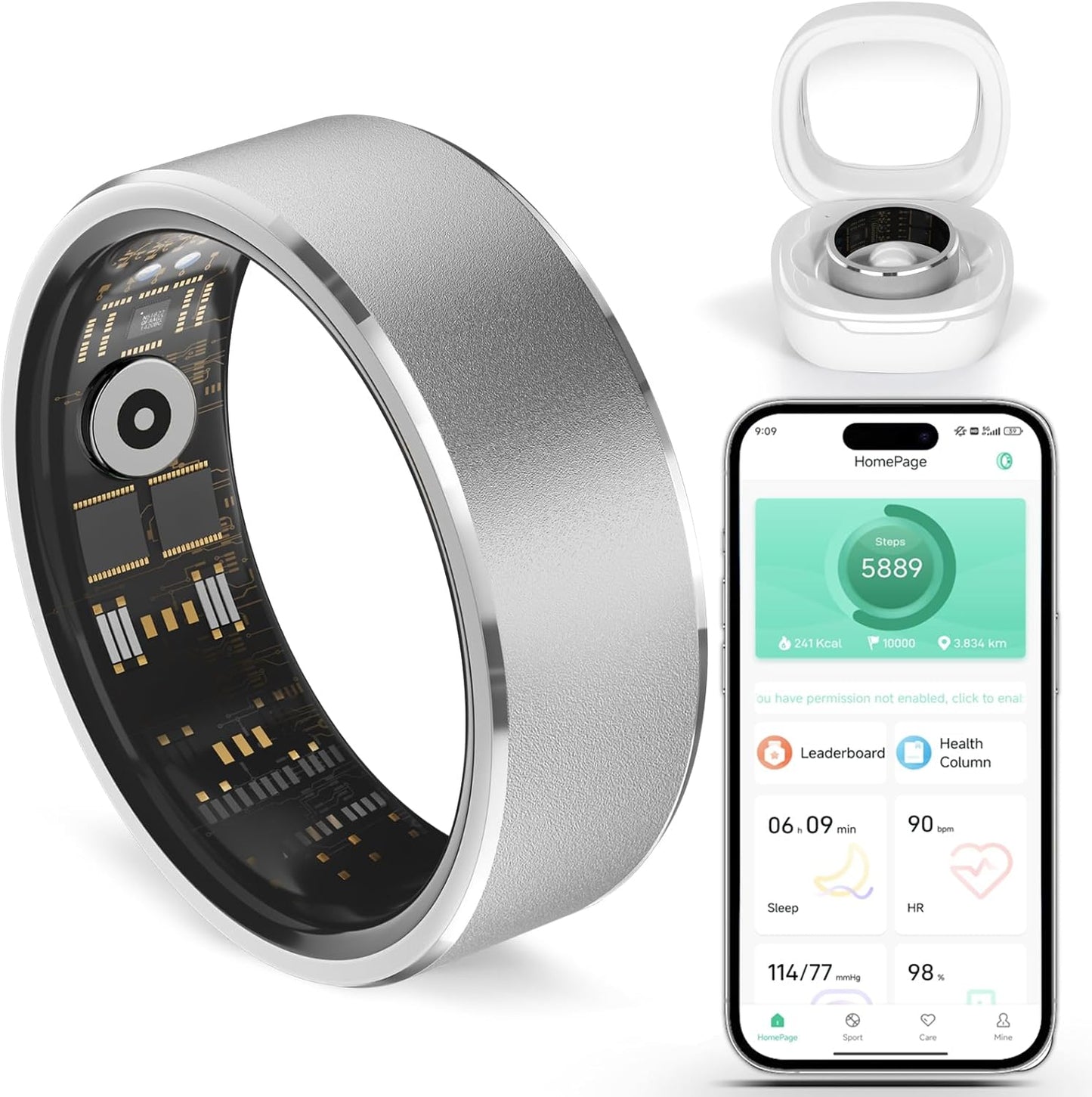 Smart Ring for Fitness & Health Tracking - Waterproof & Stylish