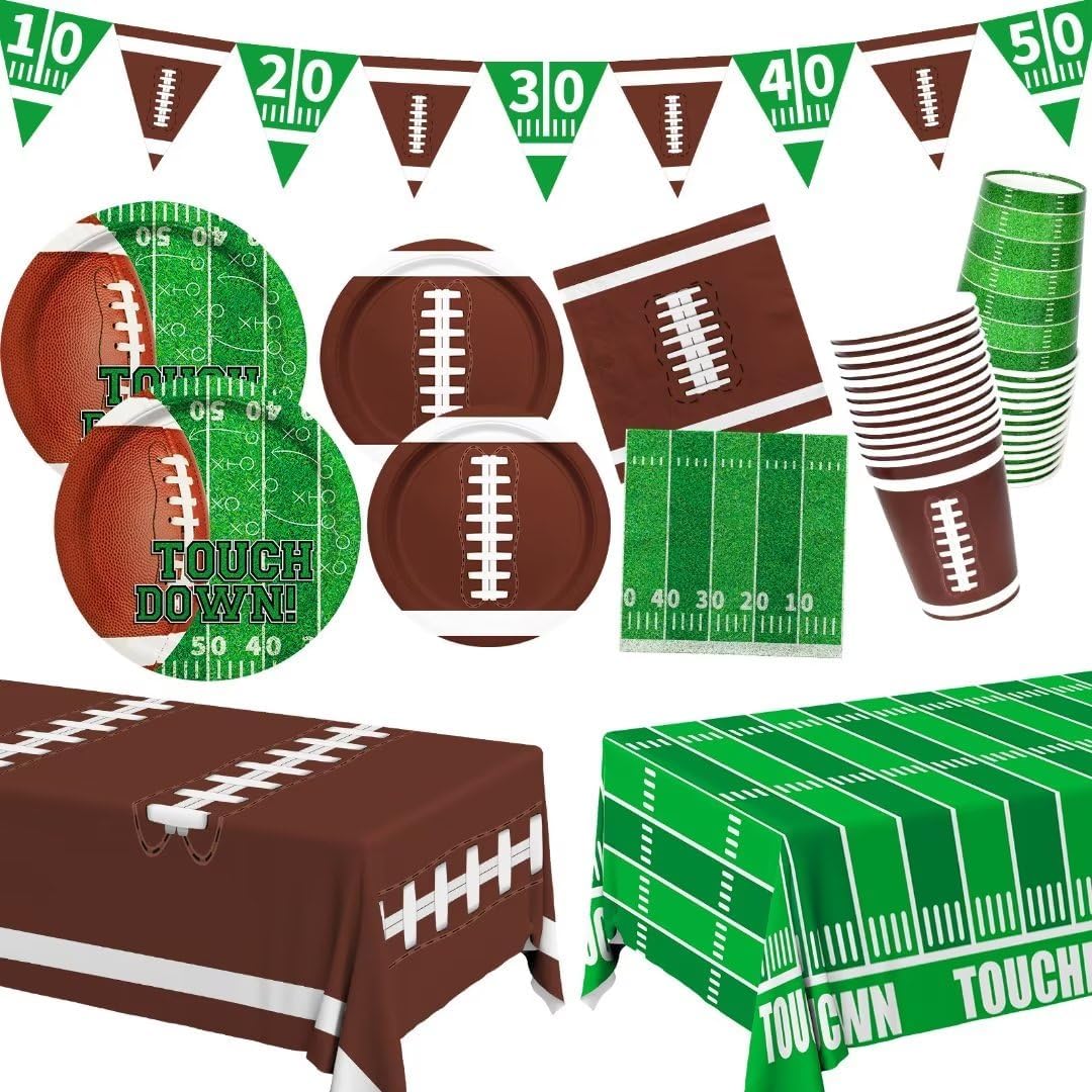Gatherfun Football Party Kit for 24 - Game Day Ready!