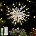 Christmas Snowflake Tree Topper - 30 Warm LED Lighted Snowflake