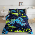 Feelyou Dirt Bike Kids Comforter Set Twin - Motocross Bedding