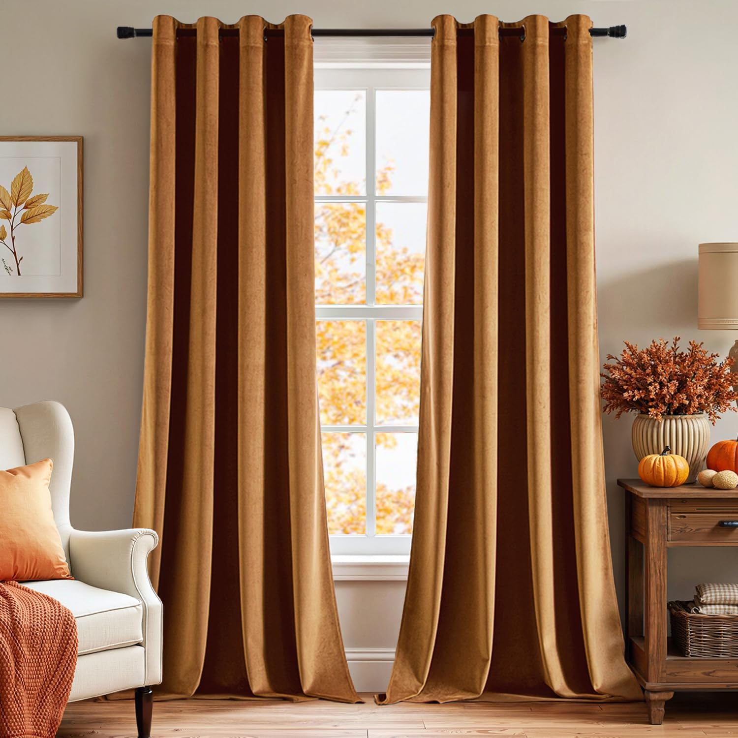 Luxurious Velvet Blackout Curtains for Bedroom and Living Room