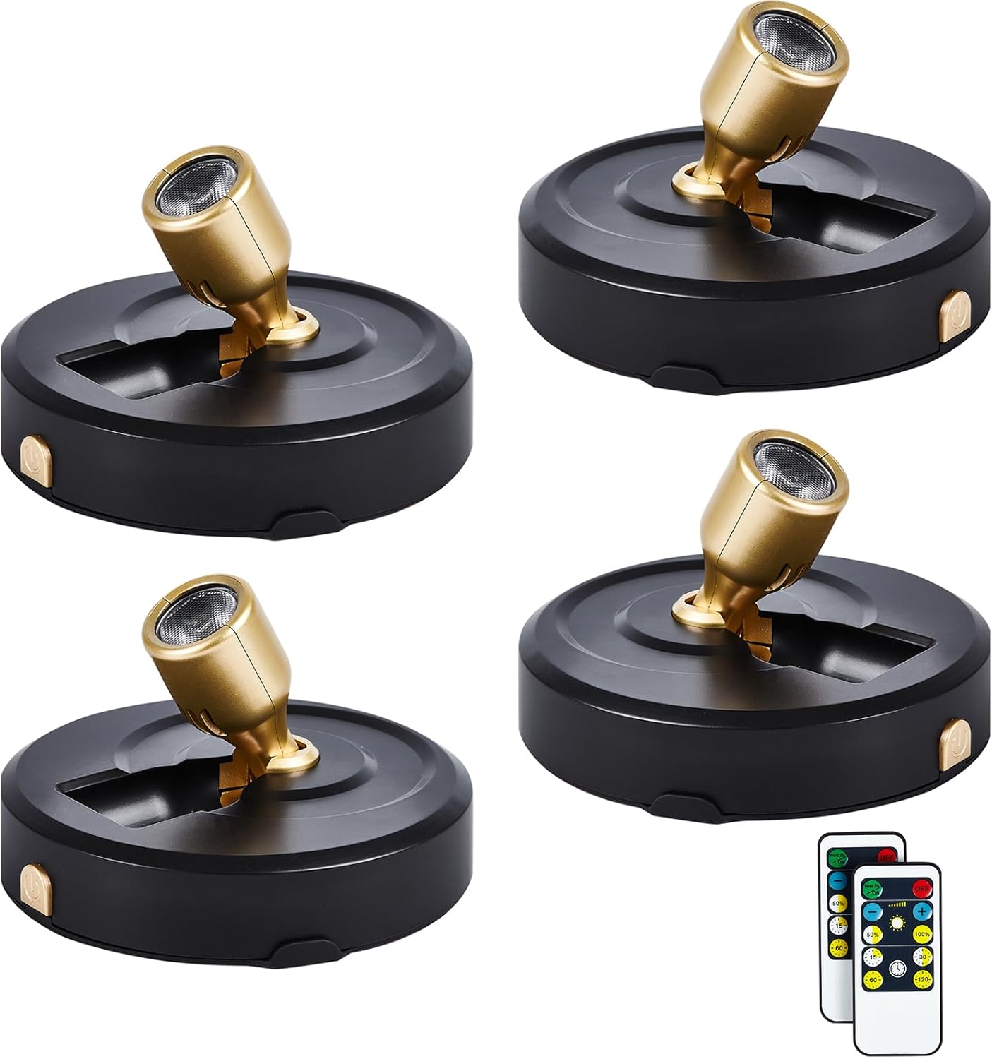 HOFUY 4-Pack Battery Powered LED Spotlight for Art Display