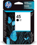HP 45 Black Ink Cartridge - Reliable Text and Photos