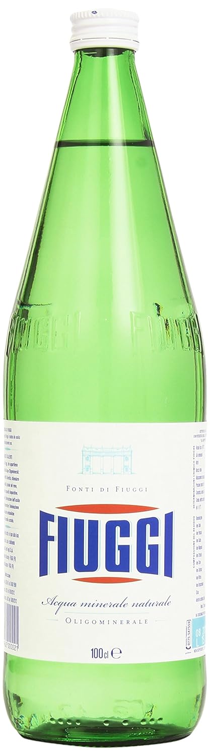 Fiuggi Still Mineral Water - 6 Glass Bottles, 1L Each