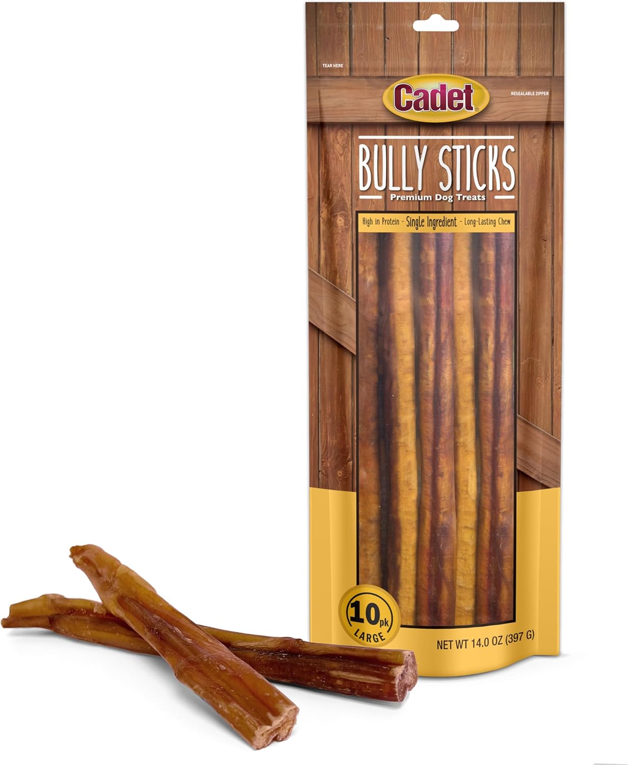 Cadet Bully Sticks for Dogs - Premium Long-Lasting Chews