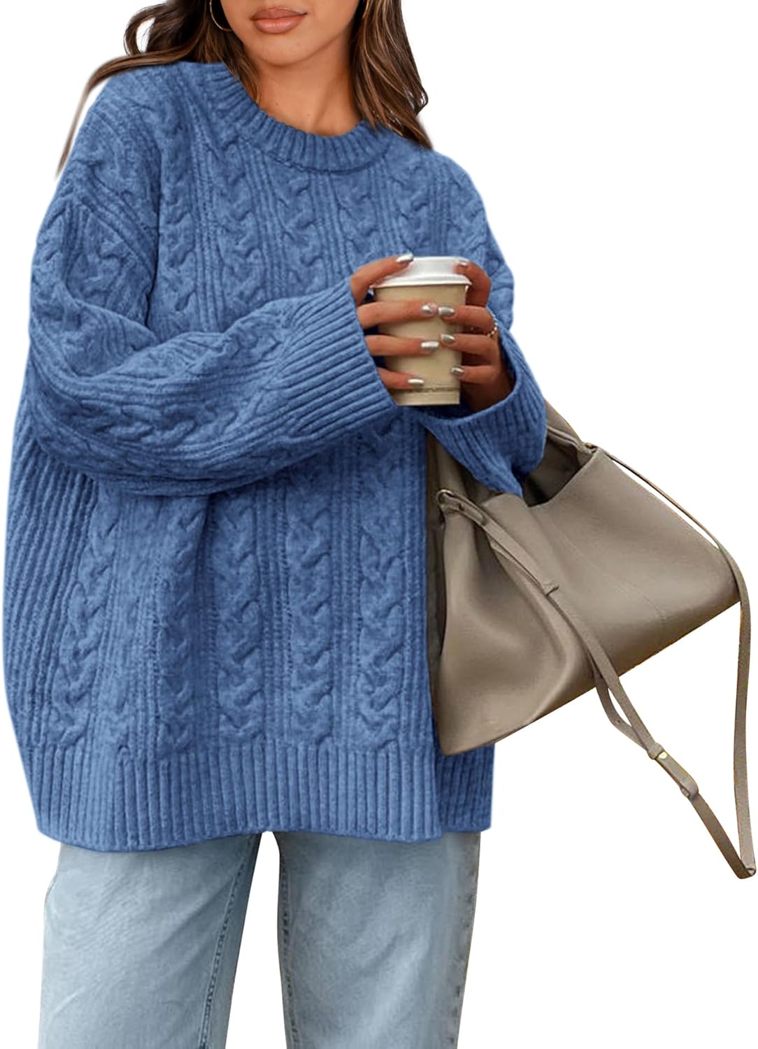 Okiwam Women's Oversized Sweaters for Cozy Fall Fashion