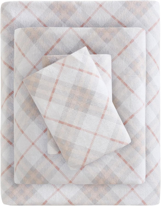 True North Cozy Flannel Cotton Sheet Set for Full Beds