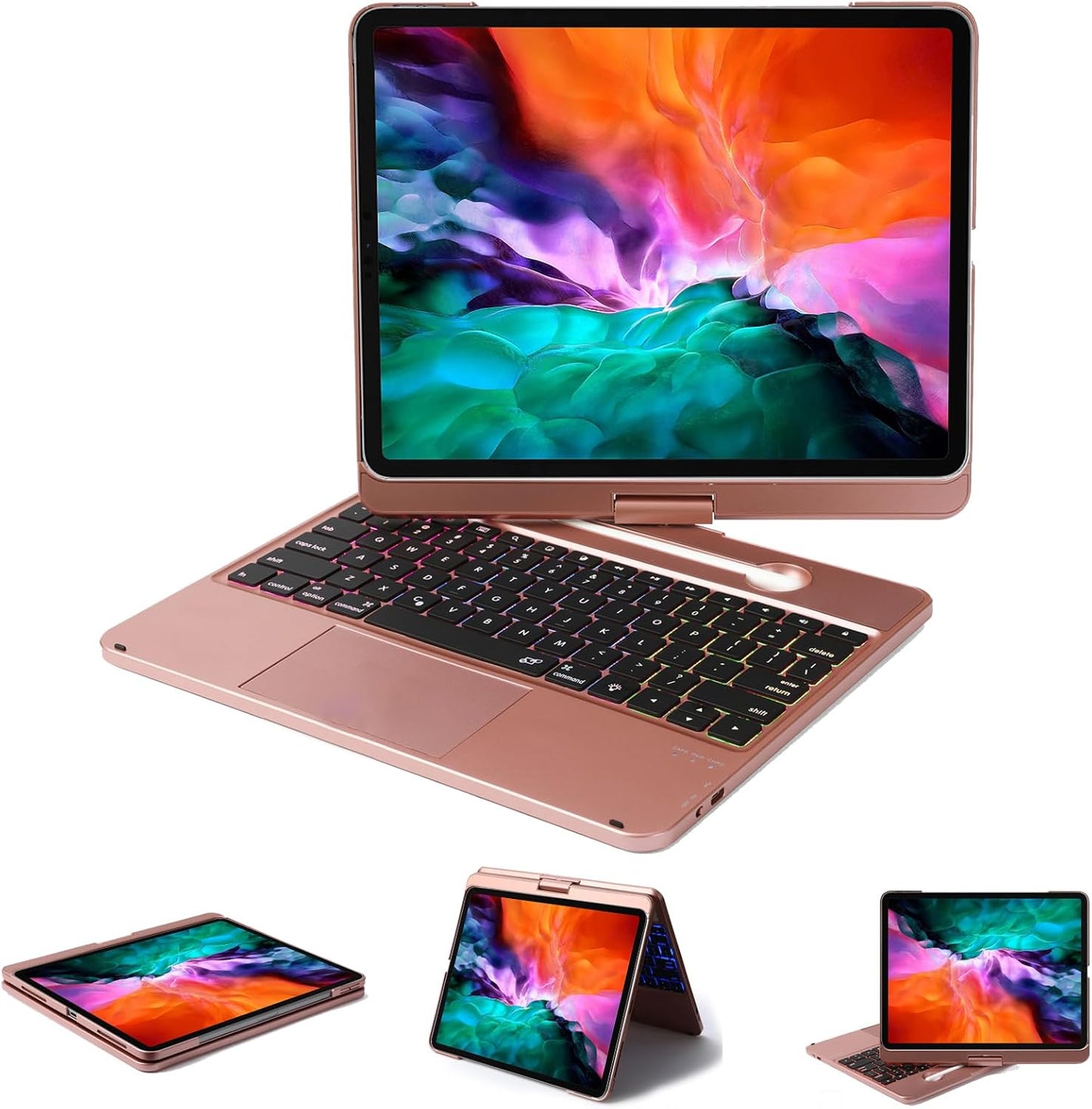 Keyboard Case for iPad Pro 12.9 inch with 360 Rotatable Design