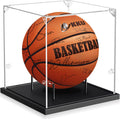 KKU Basketball Display Case Acrylic Full Size with Wood Base - Display