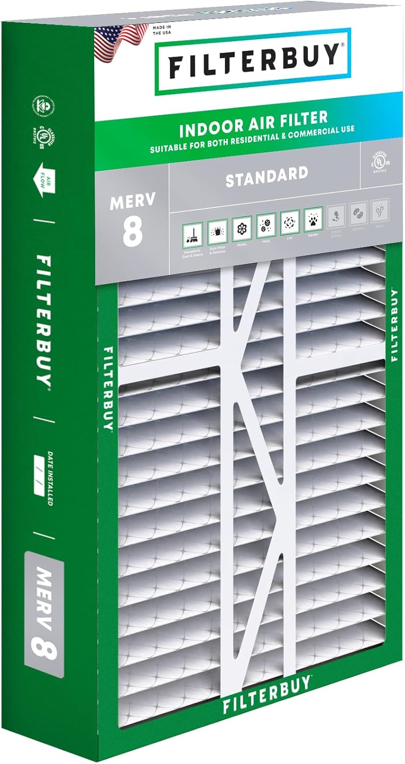 Filterbuy 16x25x5 Air Filter for Dust and Allergy Defense