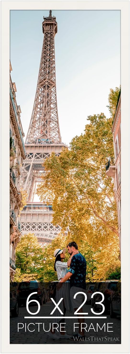 6x23 White Picture Frame for Puzzles, Posters, and Photos