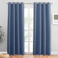 PONY DANCE Blue Haze Blackout Curtains for Bedroom and Living Room