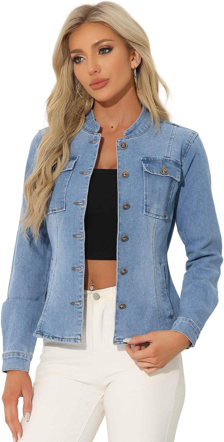 Allegra K Casual Denim Jacket for Women: Stylish and Versatile