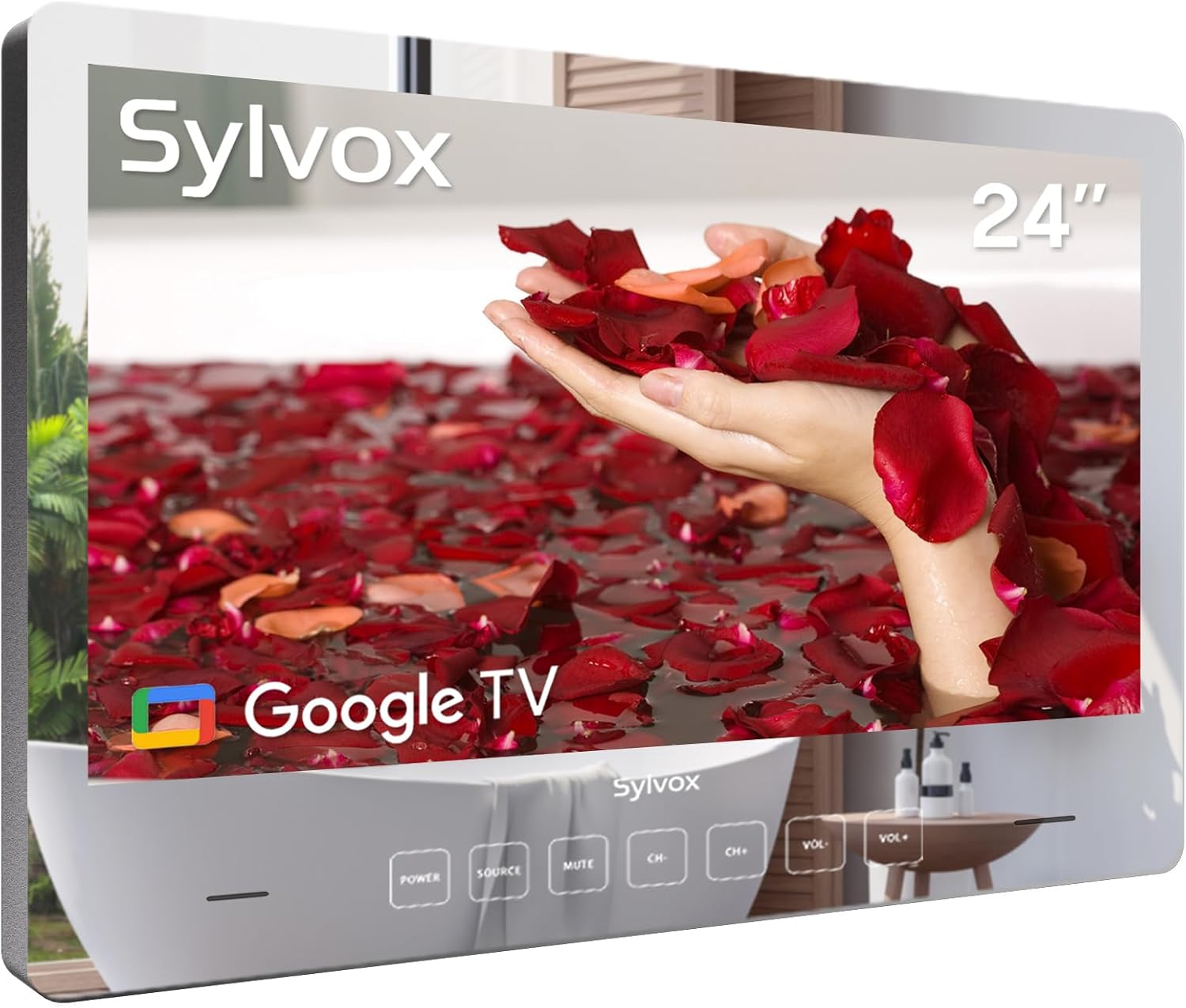 SYLVOX 24'' Smart Bathroom TV - Waterproof & High Brightness