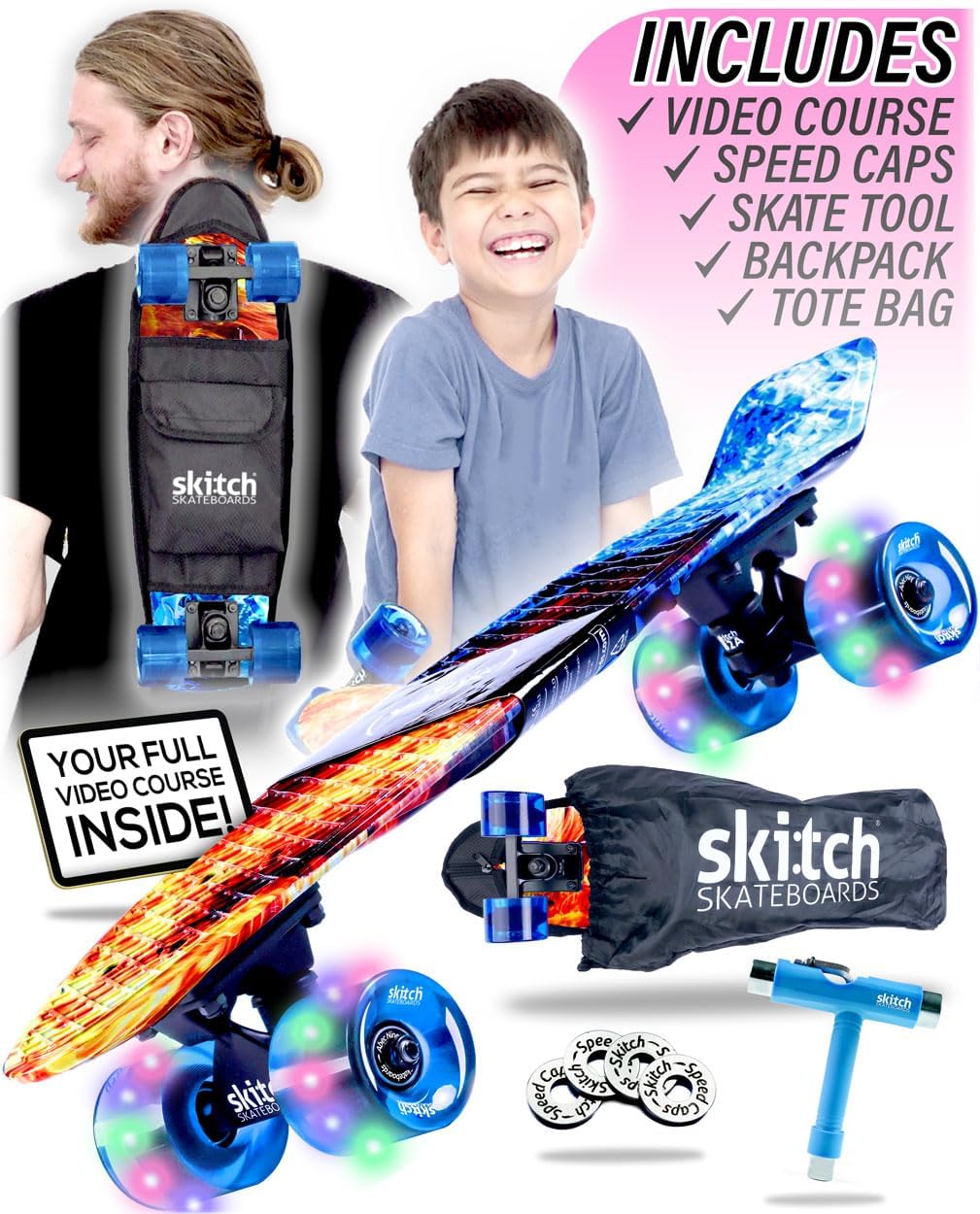 Premium Skateboard Gift Set for Kids, Teens and Adults