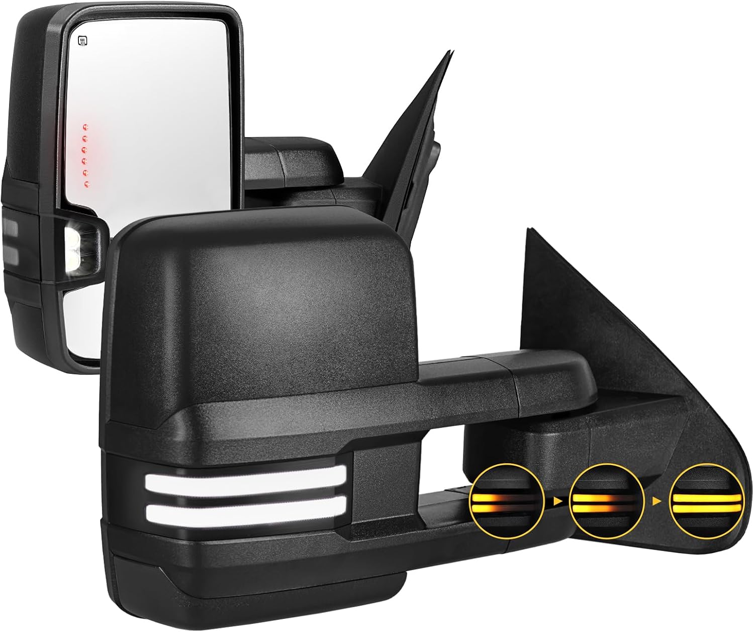 Towing Mirrors with Switchback Lights for 2014-2018 Chevy