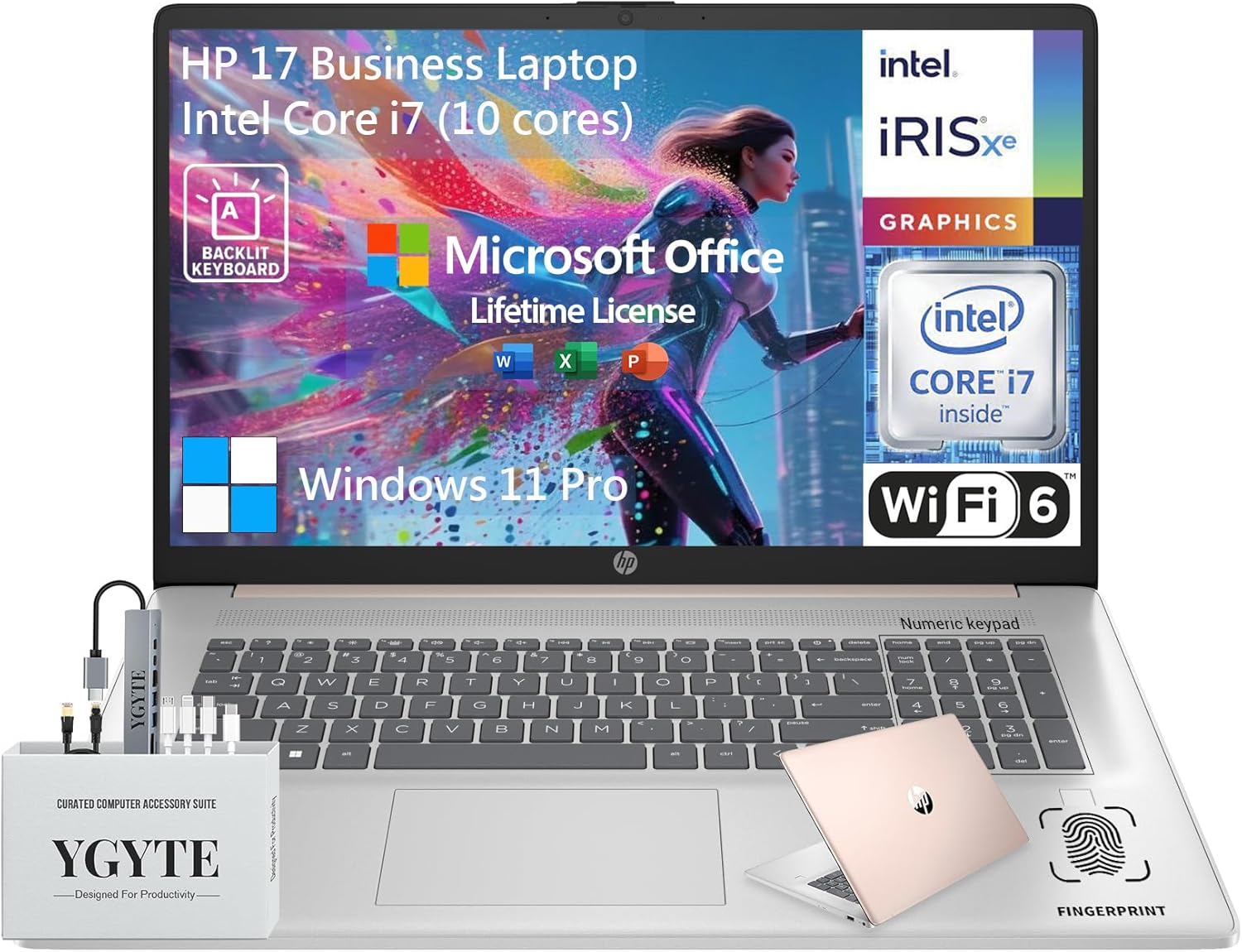 HP 17.3 Inch Touchscreen Laptop with i7, 64GB RAM, 2TB SSD