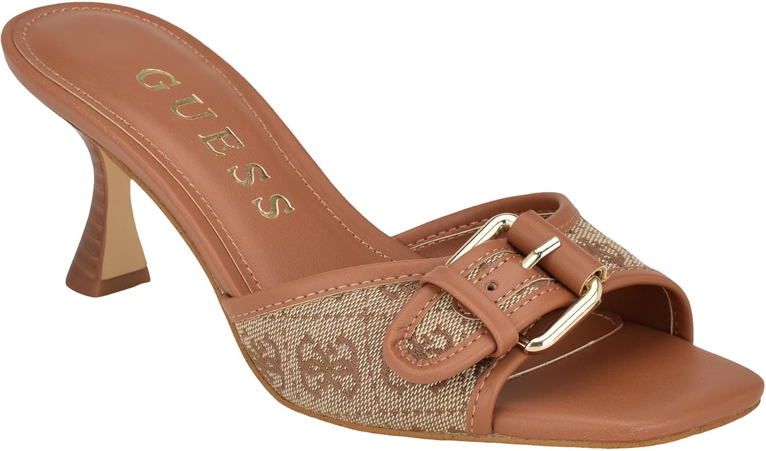 GUESS Women's Dista Heeled Sandal: Chic Slip-On Style
