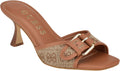 Womens Dista Heeled Sandal - Mixed-Material Slip-On Style
