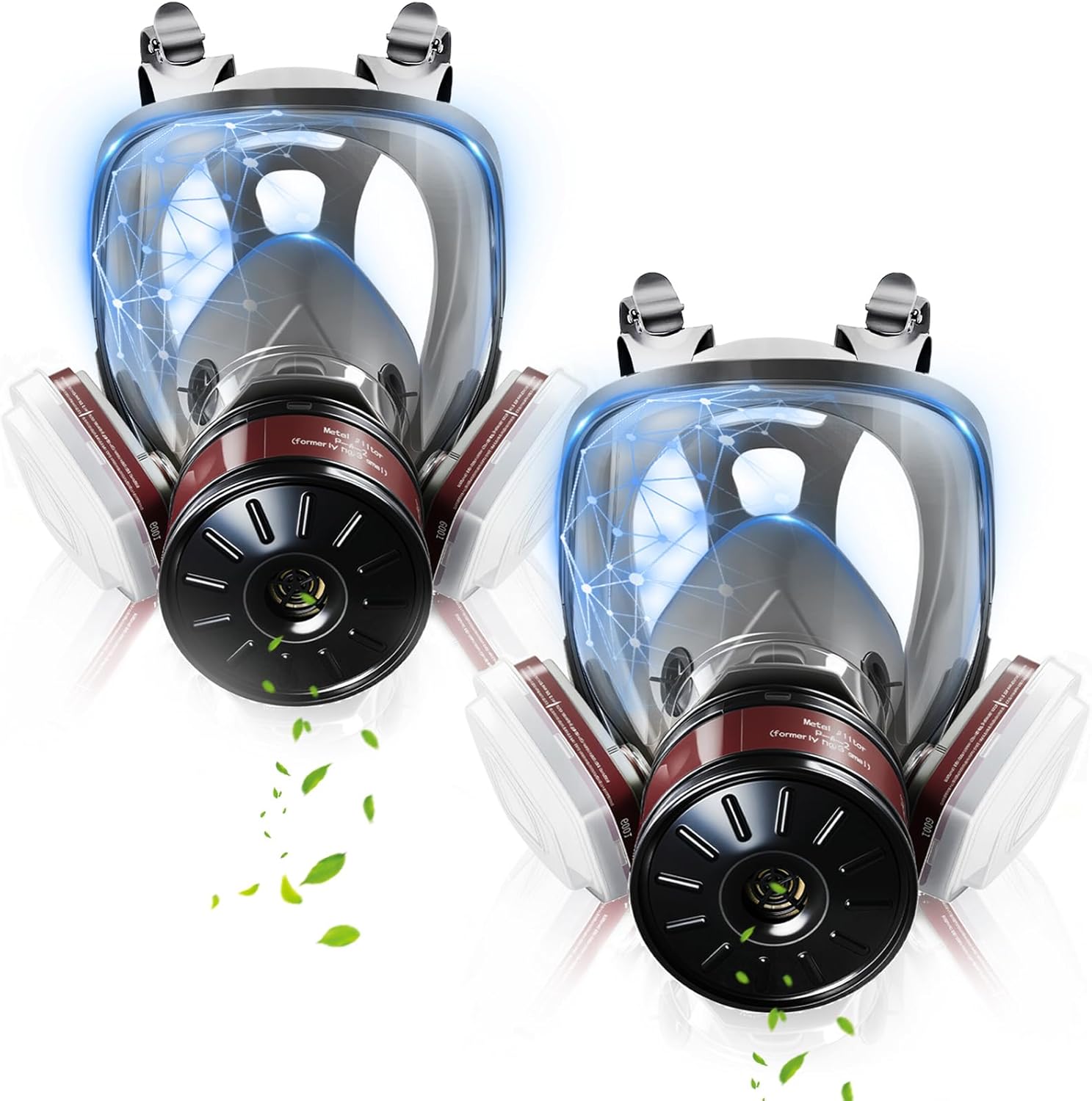 Full Face Gas Mask for Survival with 40MM Activated Carbon Filter