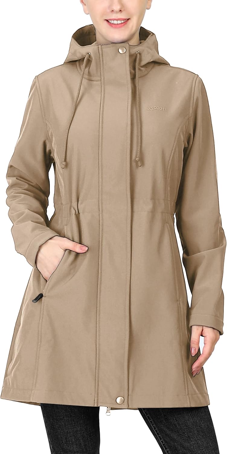 33,000ft Women's Softshell Long Jacket for All Seasons Comfort